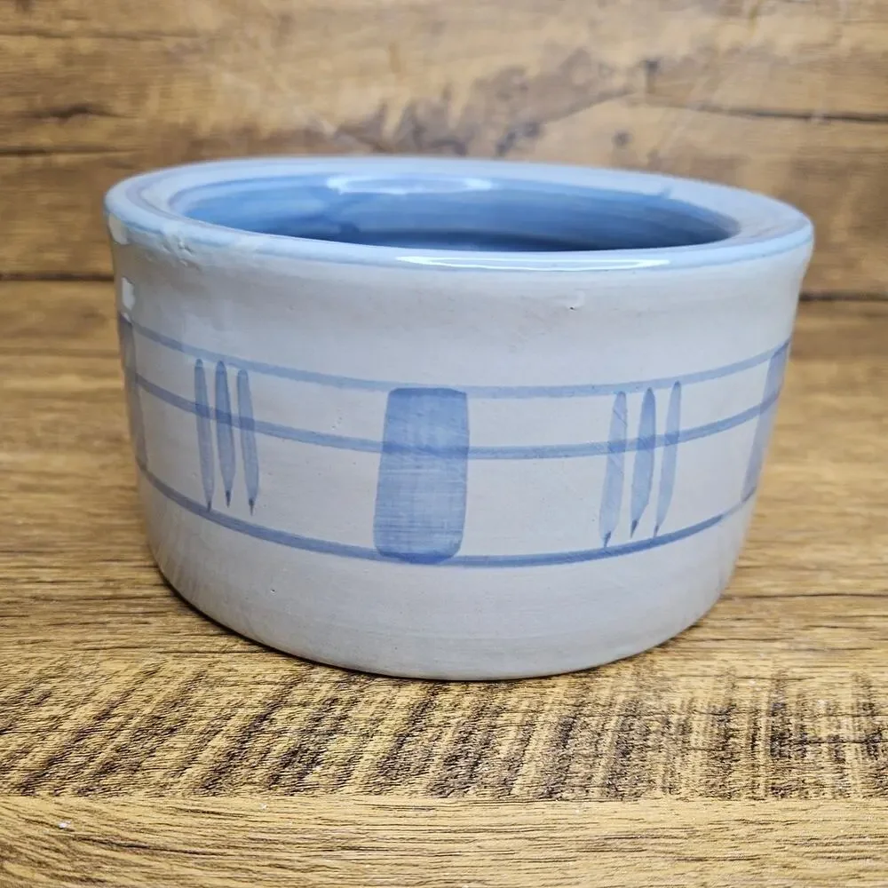 Louisville Stoneware Pottery Blue Grey small mixing cereal soup bowl